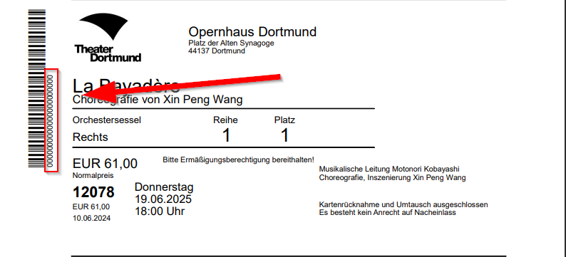 Sample ticket